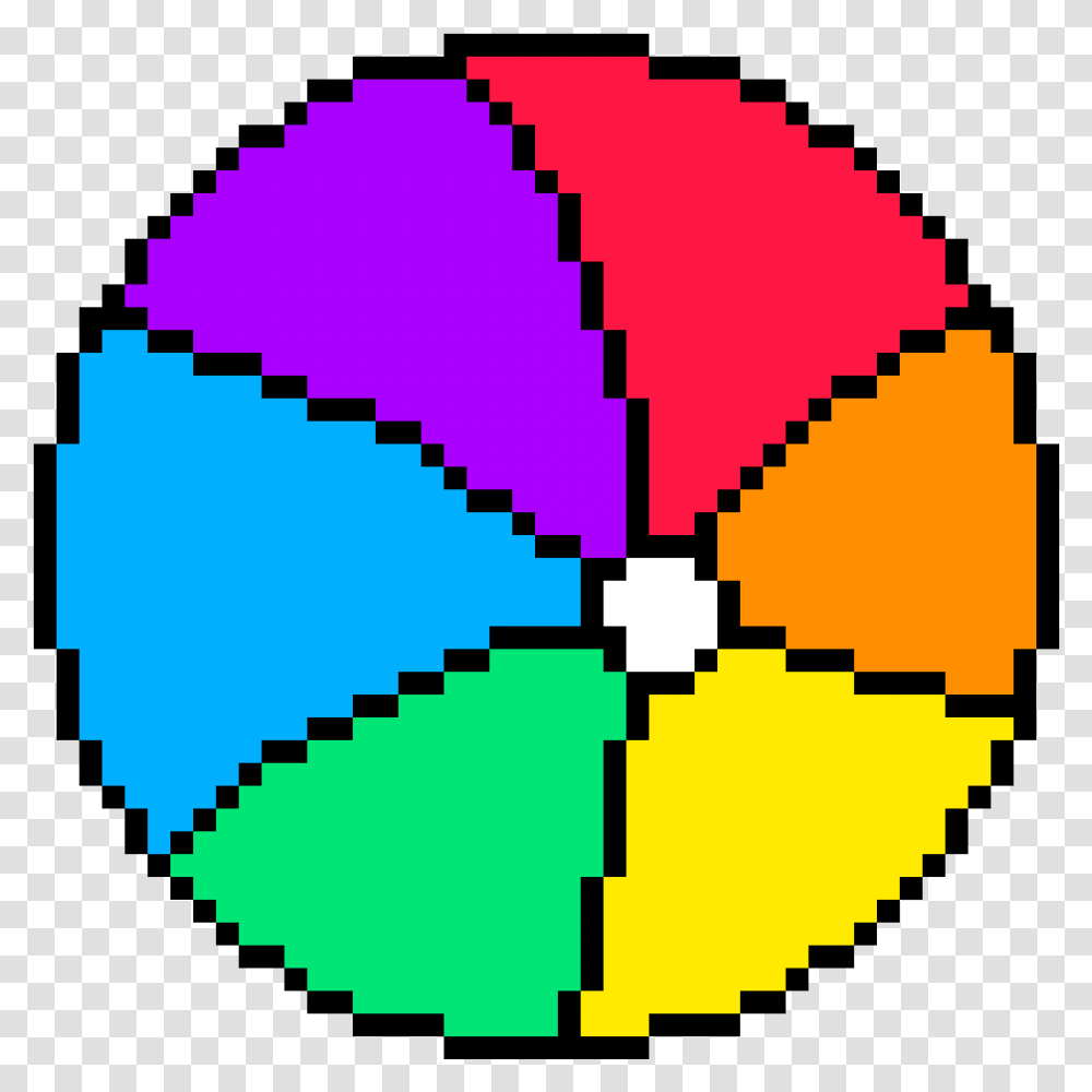 Rainbow Beach Ball Pixel Art Sphere Clipart Full Size Pixel Art Shading Circles, Ornament, Pattern, Nuclear, Fractal Transparent Png