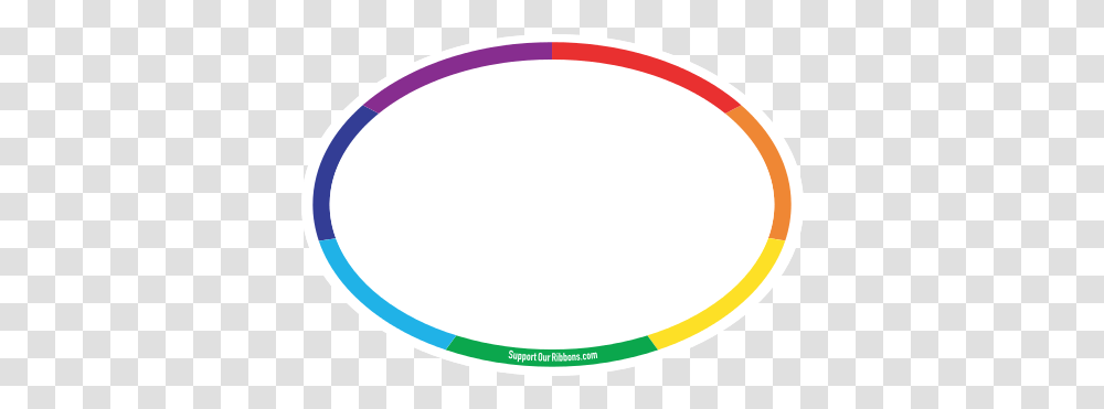 Rainbow Border Rainbow Circle Outline Full Size Arvore, Oval Transparent Png