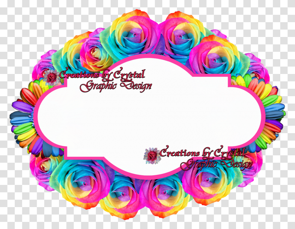 Rainbow Border With Flowers, Floral Design, Pattern Transparent Png
