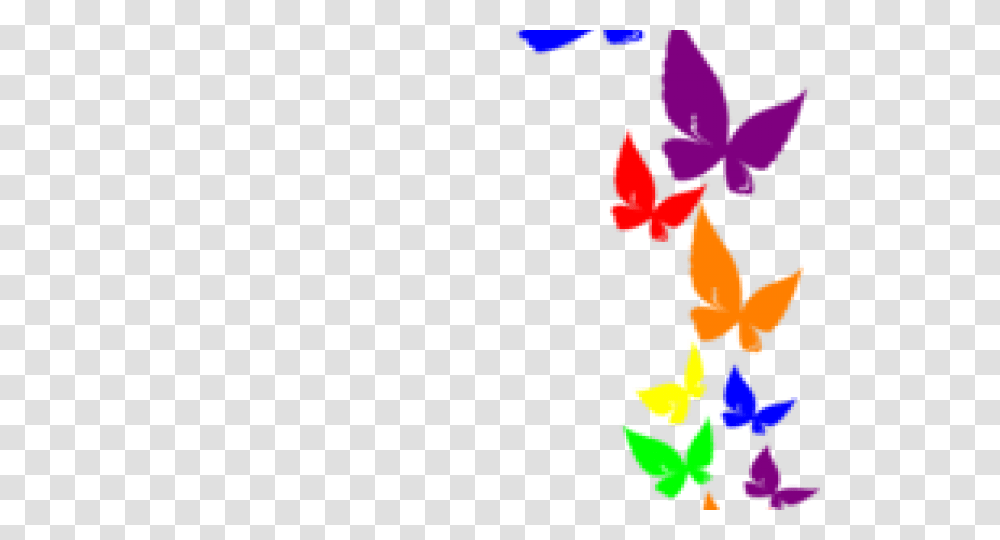 Rainbow Butterfly Clipart, Leaf, Plant, Tree Transparent Png