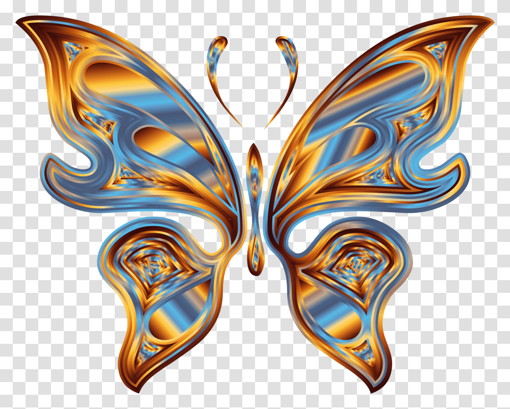 Rainbow Butterfly Download Rainbow Butterfly, Pattern, Ornament, Fractal, Scissors Transparent Png