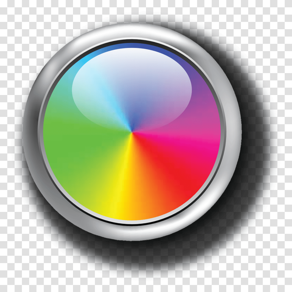 Rainbow Button, Sphere, Light, Disk, Electronics Transparent Png