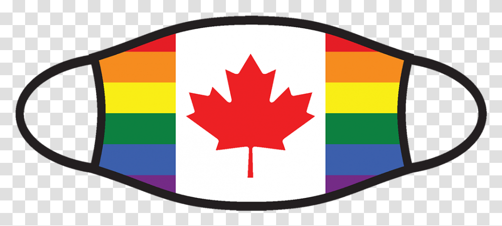 Rainbow Canada Flag Face Covering Canada Flag, Leaf, Plant, Tree, First Aid Transparent Png