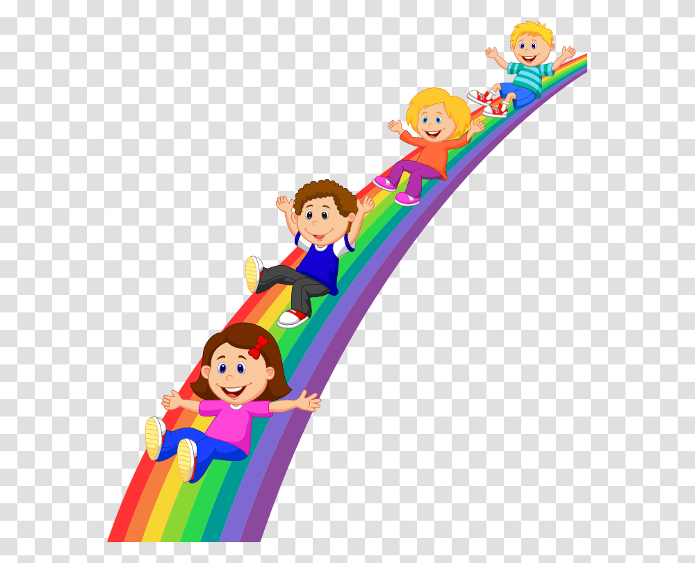 Rainbow Child Cartoon Illustration Kids Cartoon, Toy, Purple, Seesaw Transparent Png