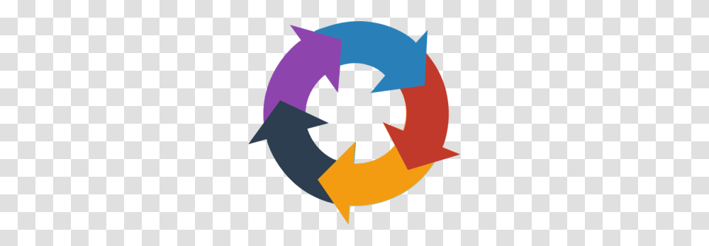 Rainbow Circular Arrows Clip Art, Star Symbol, Recycling Symbol Transparent Png