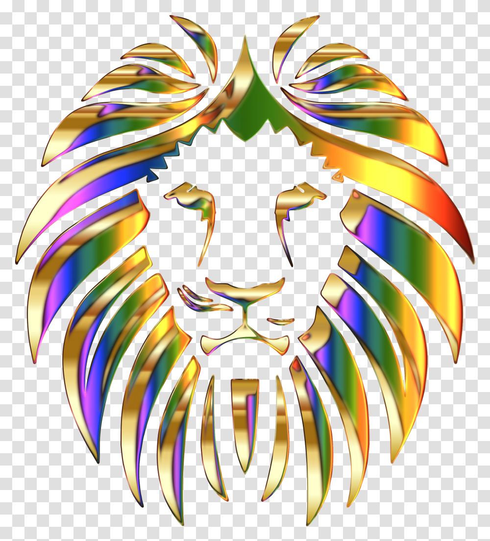 Rainbow Clipart Lion Free Lion Logo, Ornament, Pattern, Fractal Transparent Png