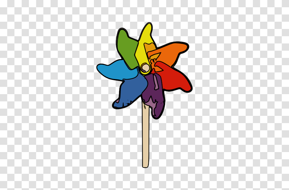 Rainbow Clipart Pinwheel, Stick, Flower, Plant, Blossom Transparent Png