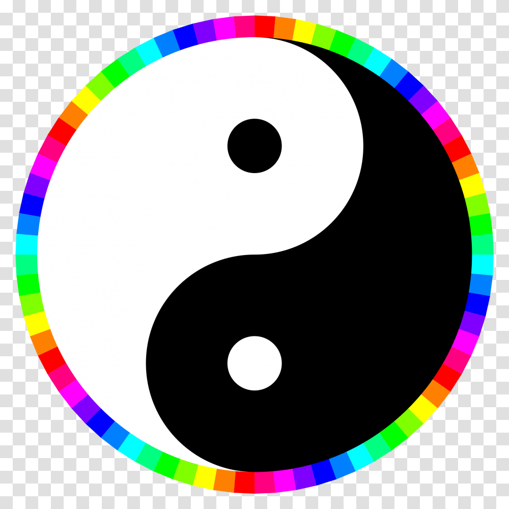 Rainbow Clipart Wheel Yin Yang Color Wheel, Disk, Logo Transparent Png