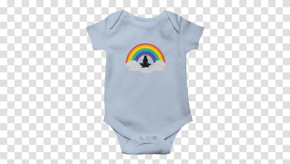 Rainbow Cloud Meditation Storefrontier Short Sleeve, Clothing, Apparel, Diaper, T-Shirt Transparent Png