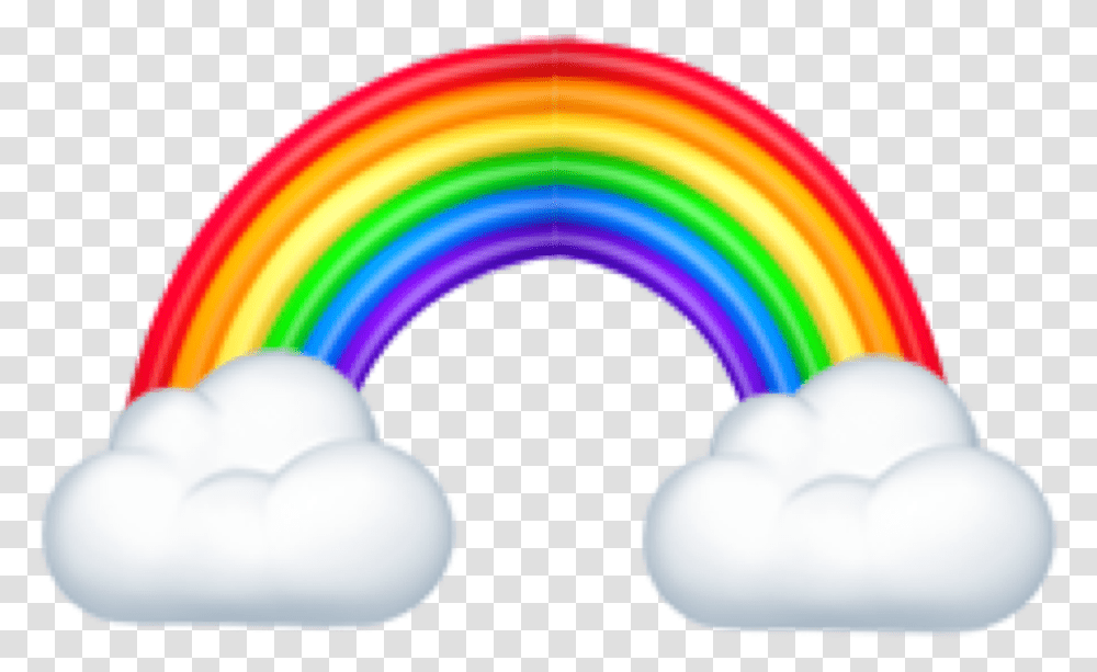Rainbow Cloud Remixedemoji Emoji Rainbow Emoji With Cloud, Light, Graphics, Art, Bubble Transparent Png