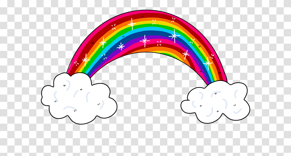 Rainbow Clouds Arcobaleno Con Nuvole, Light, Neon, Helmet, Clothing Transparent Png