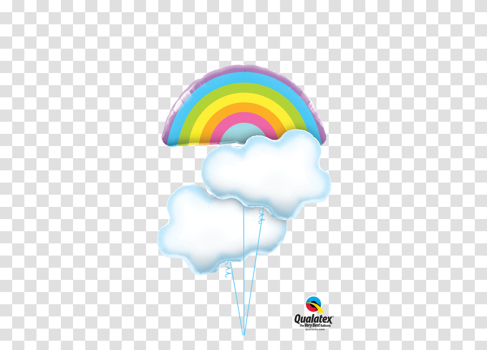 Rainbow Clouds Balloon Bouquet, Nature, Bird, Animal, Blow Dryer Transparent Png
