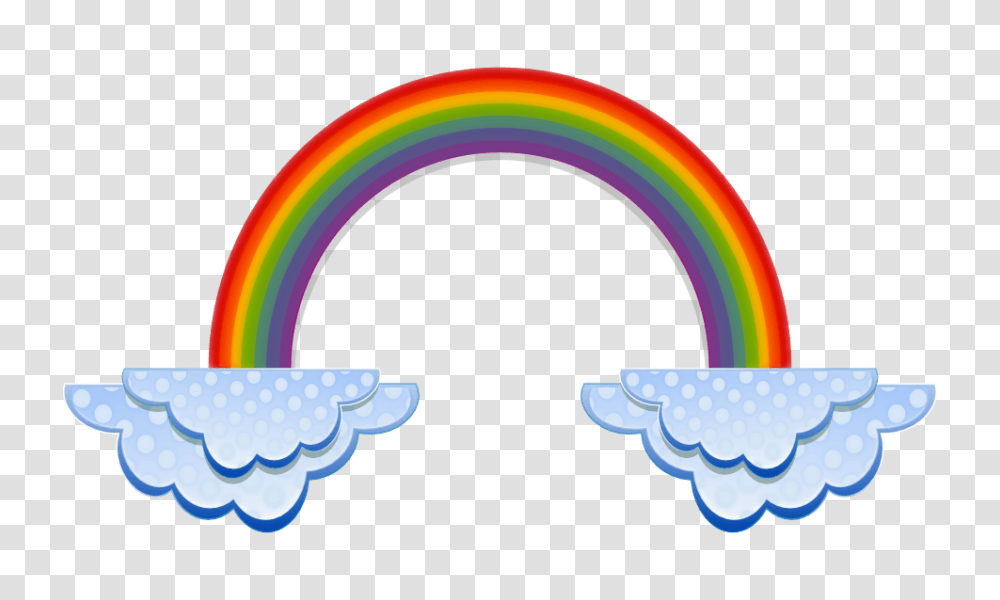 Rainbow Clouds Colors Half Free Vector Graphic On Pixabay Rainbow With Stars Clipart, Nature, Outdoors, Sky, Graphics Transparent Png