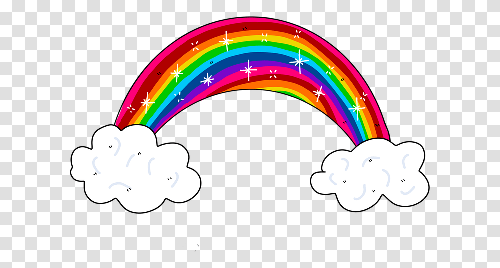 Rainbow Clouds Landscape Arc En Ciel, Light, Neon, Helmet Transparent Png