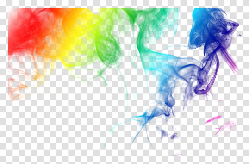 Rainbow Colored Smoke Rainbow Smoke Background, Pattern, Lighting Transparent Png