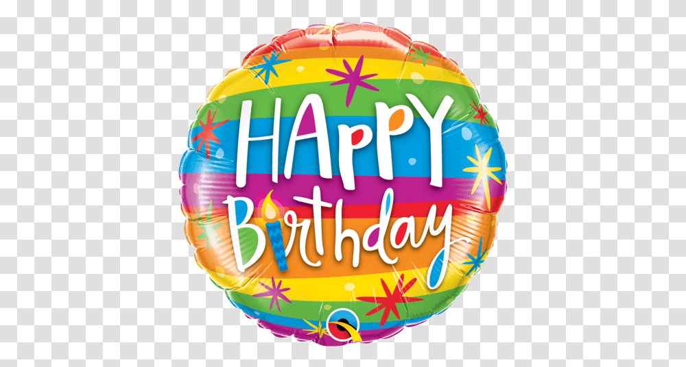 Rainbow Colours Happy Birthday Balloon Imagens De Bexiga De Aniversrio, Word, Birthday Cake, Dessert, Food Transparent Png