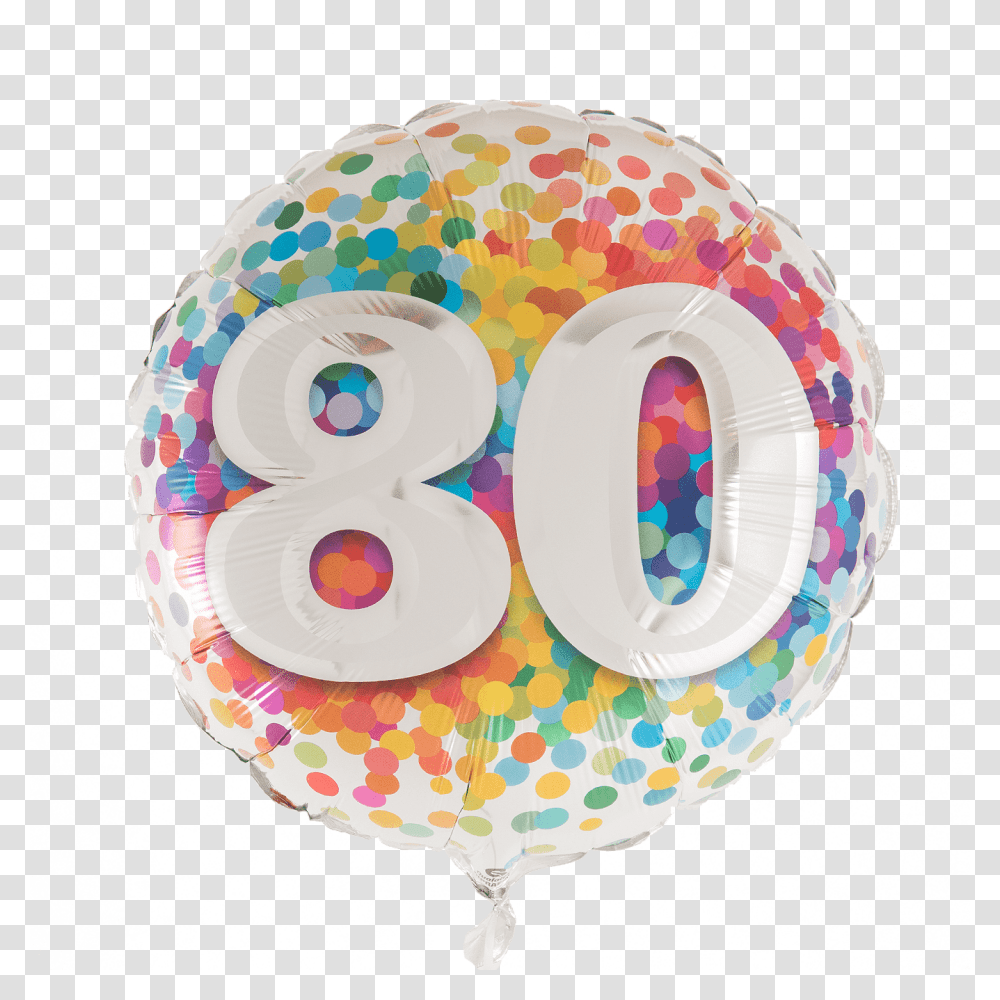 Rainbow Confetti 100 Balloon, Paper, Cream, Dessert Transparent Png