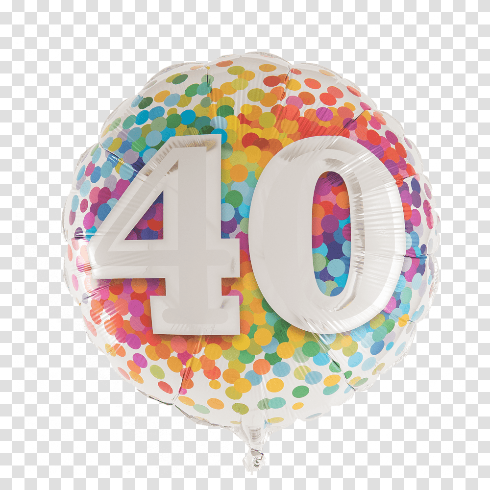 Rainbow Confetti 40 Balloon, Sweets, Food, Diaper Transparent Png