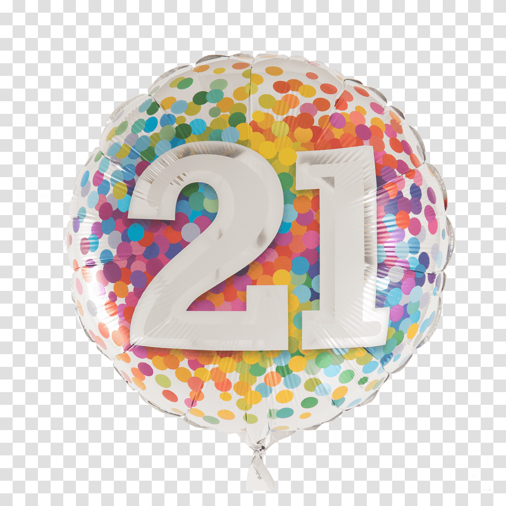 Rainbow Confetti Happy Birthday 21st, Number, Diaper Transparent Png