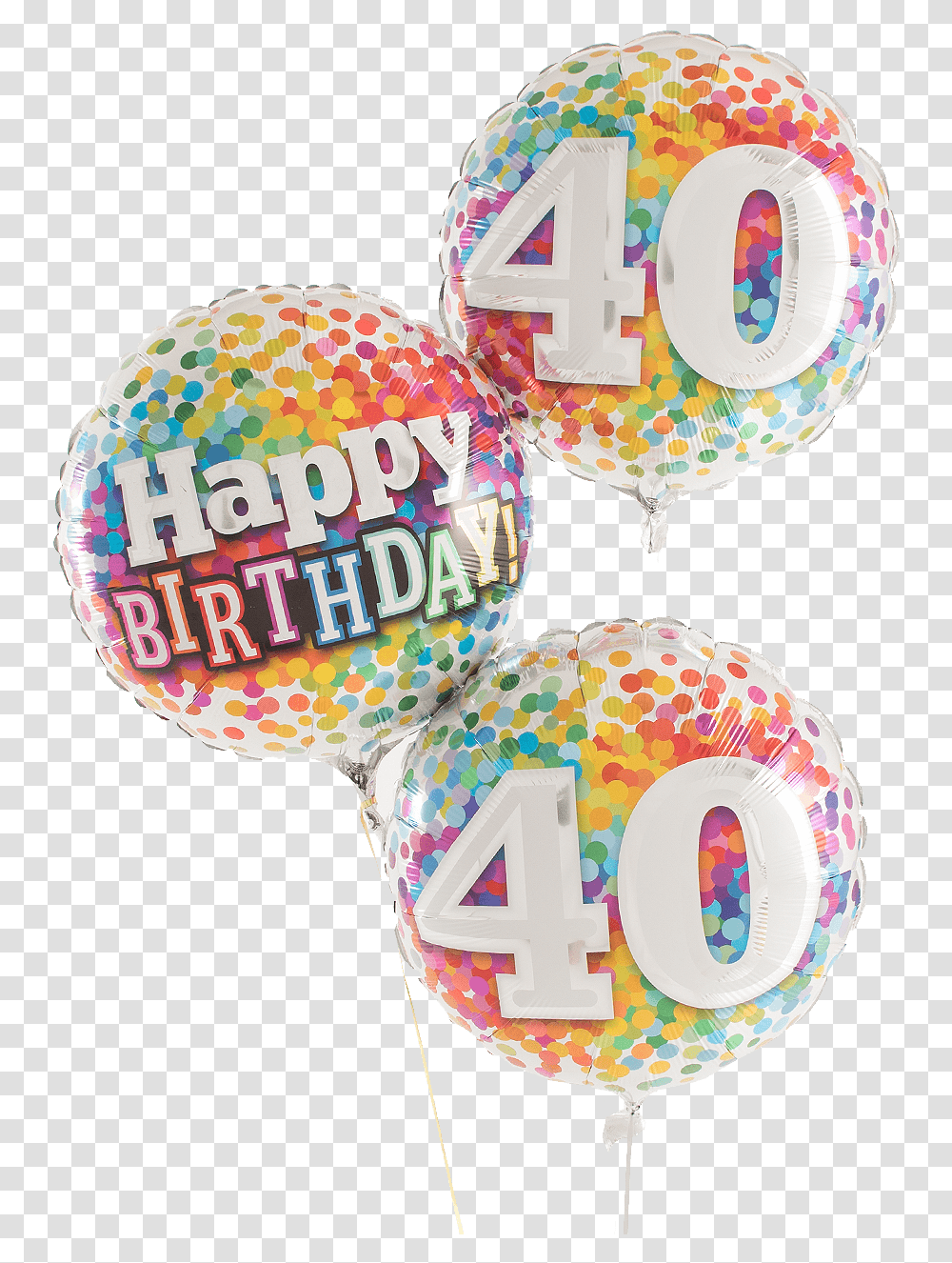Rainbow Confetti Happy Birthday Trio 90 Happy Birthday, Rattle Transparent Png