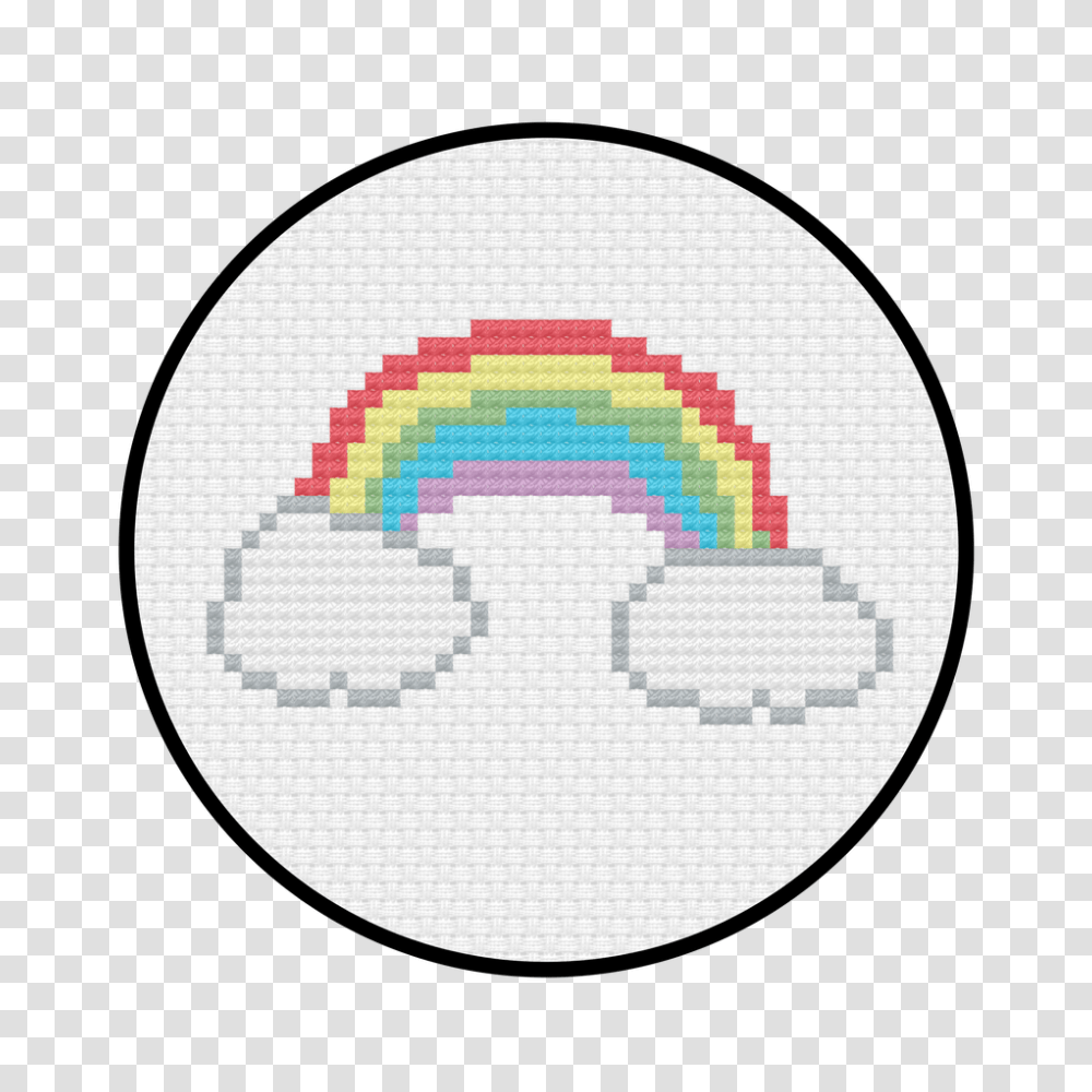 Rainbow Cross Stitch Pattern Crywolf, Rug, Embroidery Transparent Png
