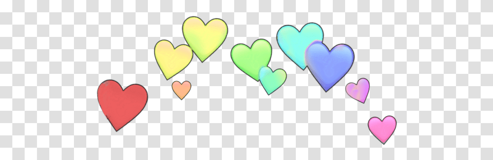Rainbow Crown Ring Halo Heart Emojiaesthetic Heart, Rubber Eraser Transparent Png