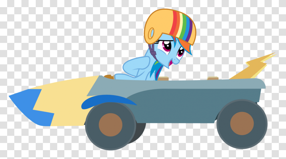Rainbow Dash And Her Go Kart, Vehicle, Transportation, Washing, Car Transparent Png