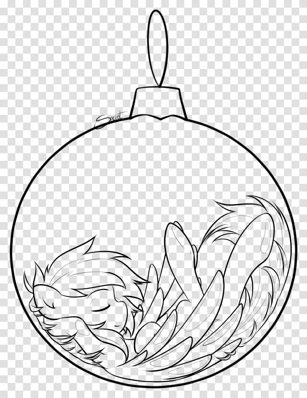 Rainbow Dash Bauble By Secret Pony On Clipart Library Mlp Rainbow Dash Lineart, Gray, World Of Warcraft Transparent Png