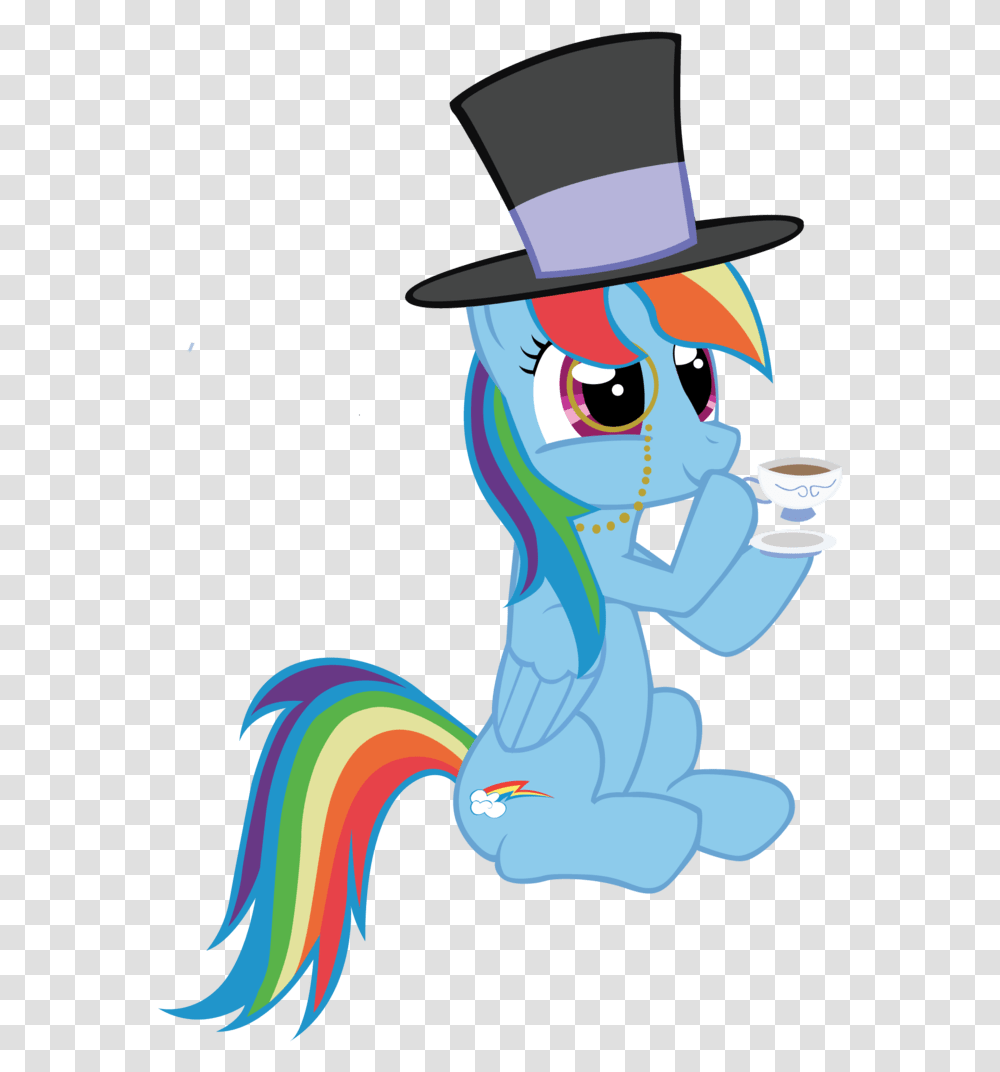 Rainbow Dash Fancy, Hat Transparent Png