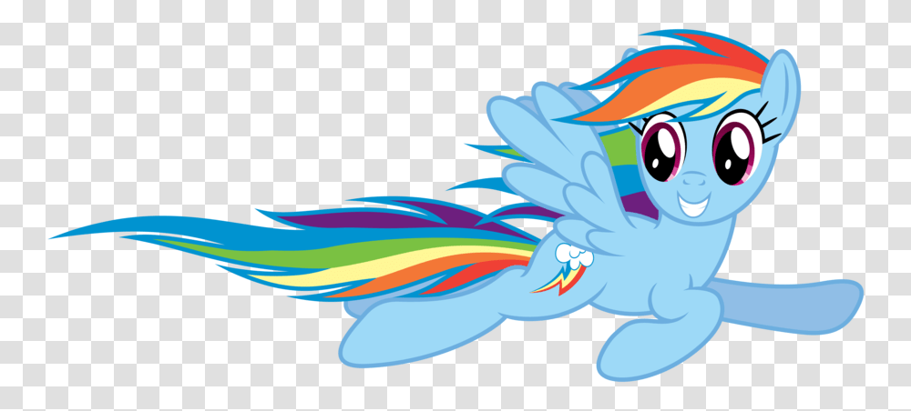 Rainbow Dash Flying, Sea, Outdoors, Water, Nature Transparent Png