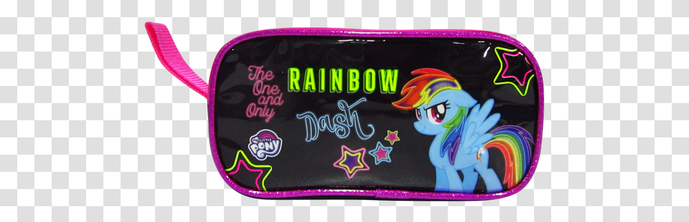Rainbow Dash Pencil Case Cartoon, Text, Icing, Cream, Cake Transparent Png