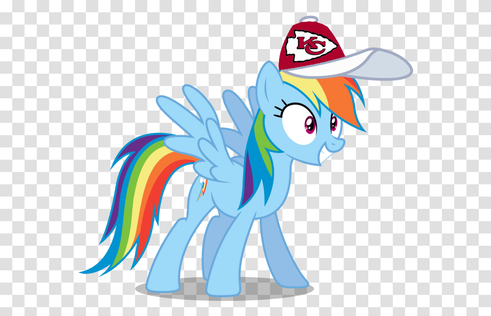 Rainbow Dash Wearing A Kansas City Chiefs Cap Dallas Cowboys Rainbow Logo, Bird Transparent Png