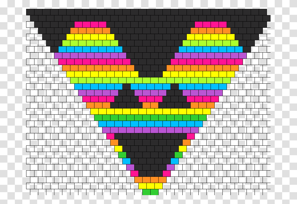 Rainbow Deadmau5 Bandana Bead Pattern Pony Bead Bikini Pattern, Number, Triangle Transparent Png