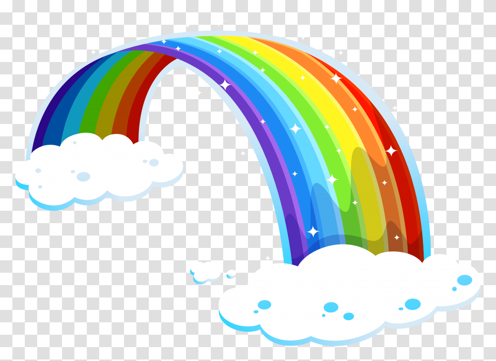 Rainbow Decoration Clouds 6997 Free Icons And Rainbow Clipart, Graphics, Outdoors, Nature, Light Transparent Png