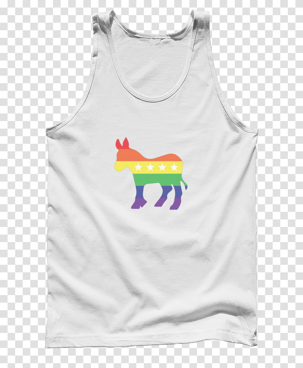 Rainbow Democrat Donkey Apparel Abolish Sleevery Tank, Tank Top, Undershirt, T-Shirt Transparent Png