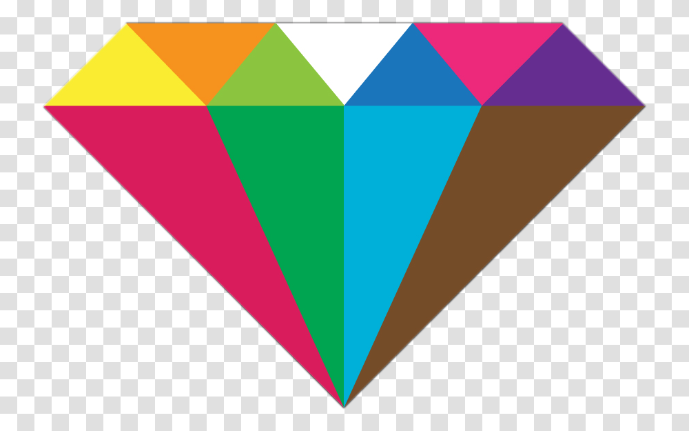 Rainbow Diamond, Triangle, Rug Transparent Png
