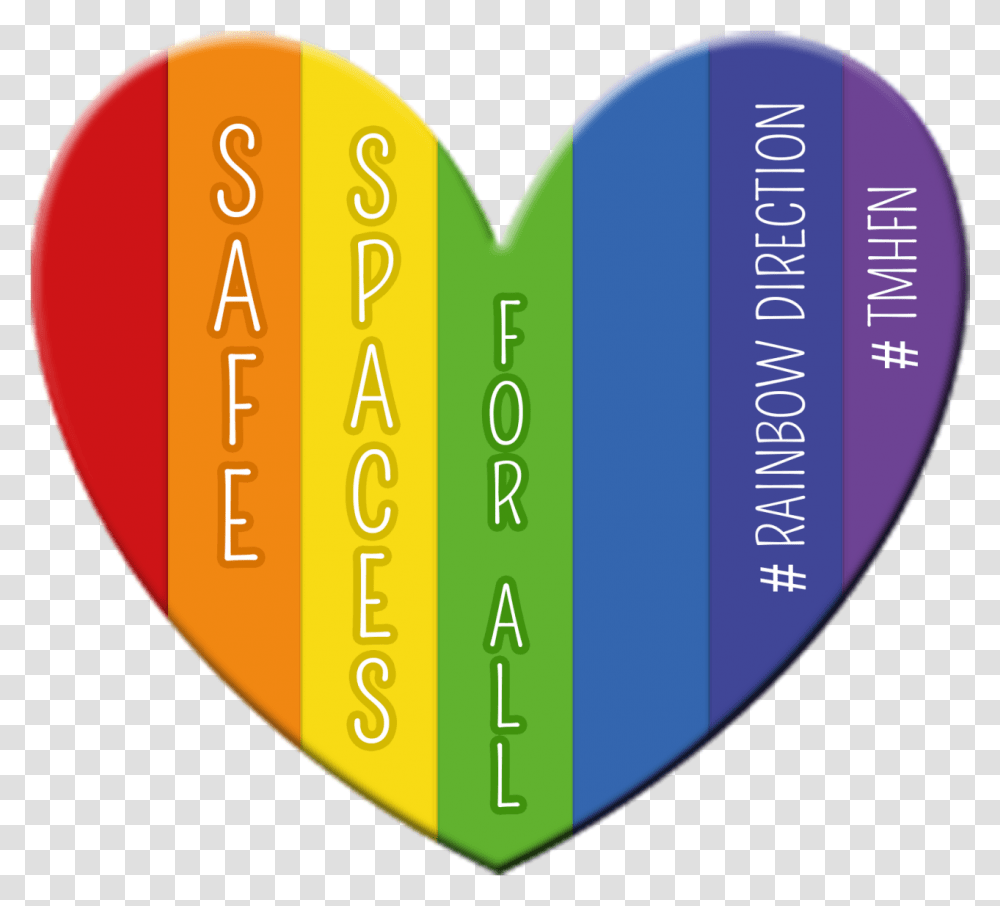 Rainbow Direction Heart, Plectrum, Label Transparent Png