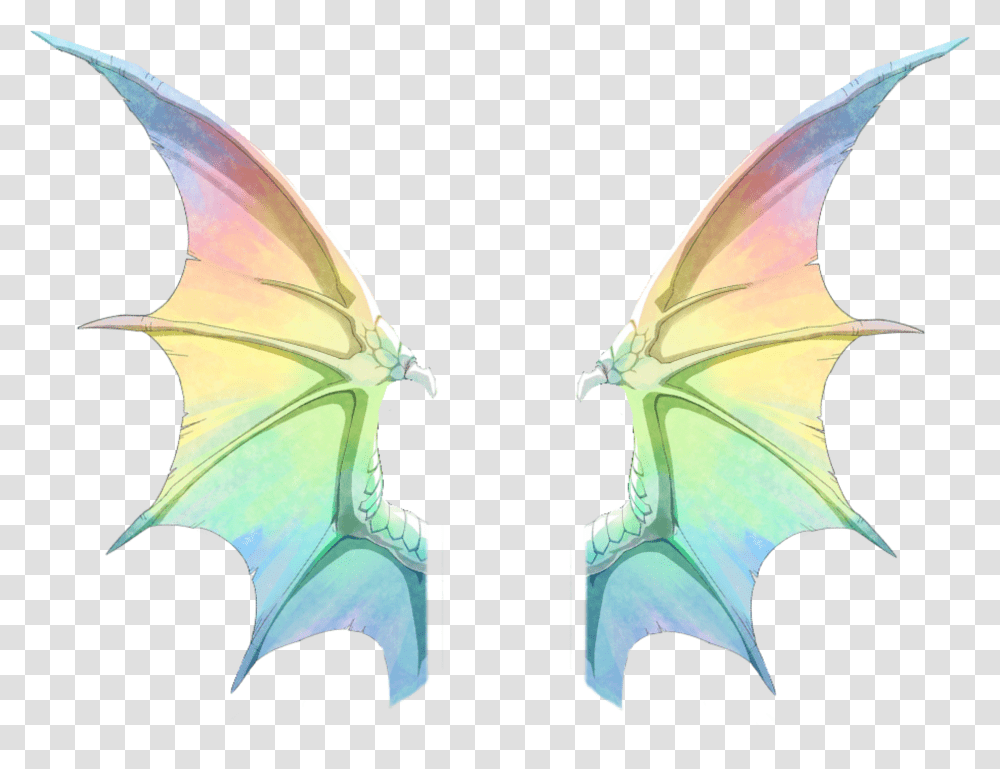 Rainbow Dragon Demon Wings Colorful Rainbow Dragon With Background, Helmet, Apparel Transparent Png