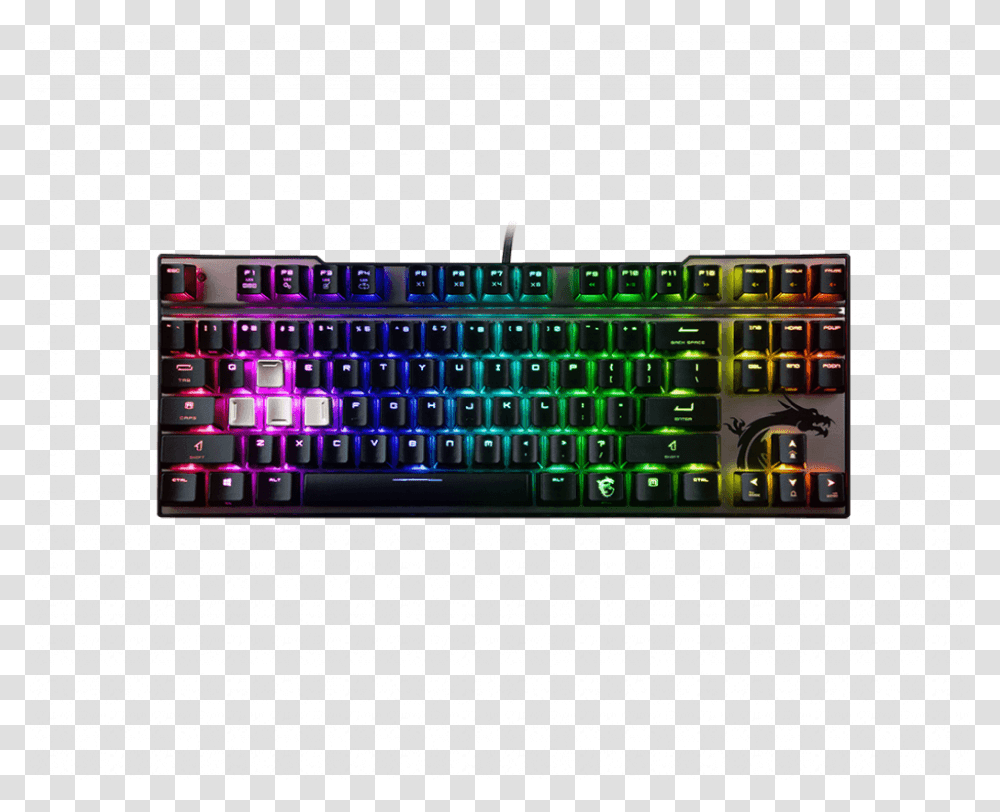 Rainbow Effect Gaming Keyboard Background, Computer, Electronics, Computer Hardware, Computer Keyboard Transparent Png
