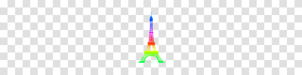 Rainbow Eiffel Tower, Architecture, Building, Spire, Bonfire Transparent Png