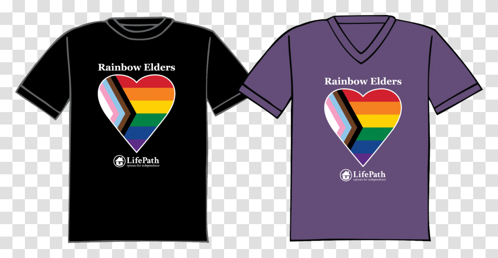 Rainbow Elders T Shirt Designs Graphic Design, Apparel, T-Shirt Transparent Png