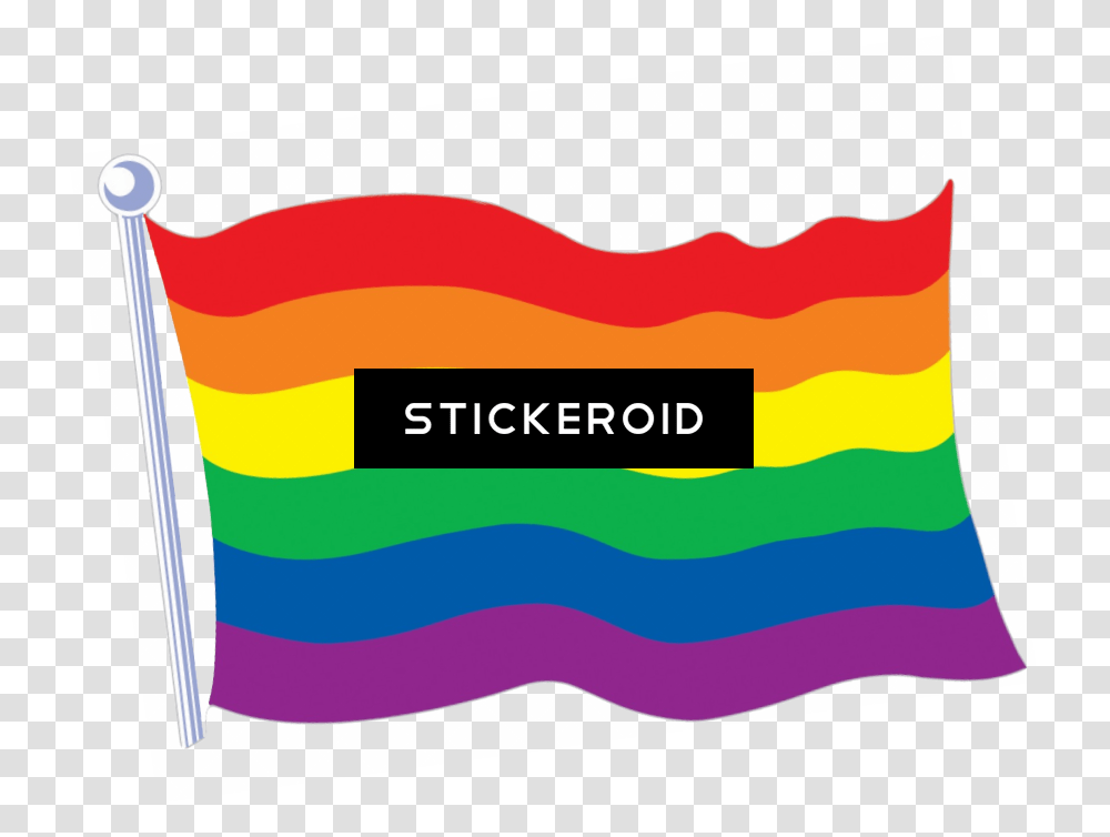 Rainbow Flag Cutout, Label Transparent Png
