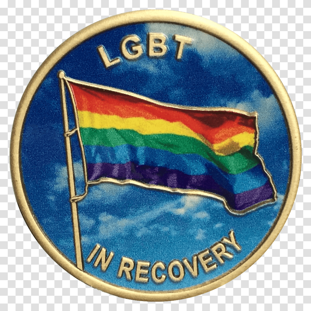 Rainbow Flag Lgbt Narcotics Anonymous, Logo, Trademark, Badge Transparent Png
