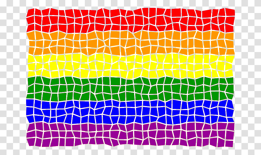 Rainbow Flag Mosaic Rainbow Mosaic Clip Art Free, Food, Honeycomb, Weather, Nature Transparent Png