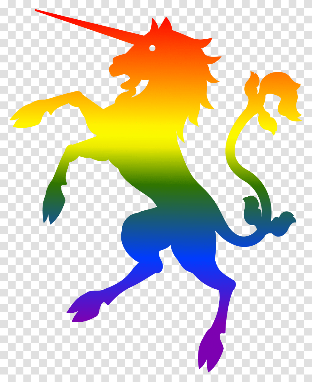 Rainbow Flag Unicorn Mythology Rainbow Flag With Unicorn, Dragon, Outdoors, Light Transparent Png