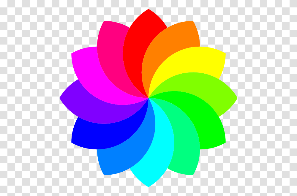 Rainbow Flower Clipart, Logo, Trademark Transparent Png