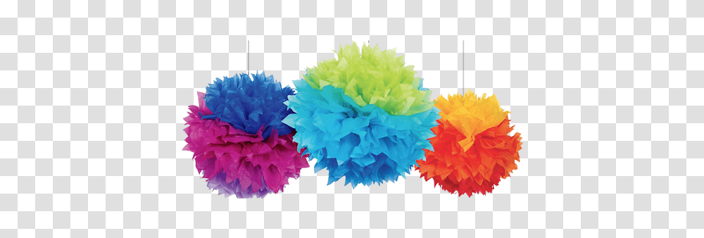Rainbow Fluffy Pom Pom Decorations, Towel, Paper, Paper Towel, Tissue Transparent Png