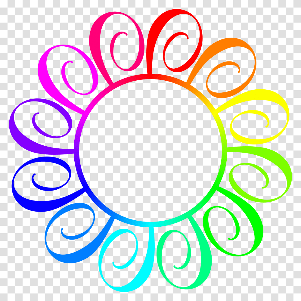 Rainbow Frame Circle Rainbow Frame, Light, Scissors Transparent Png