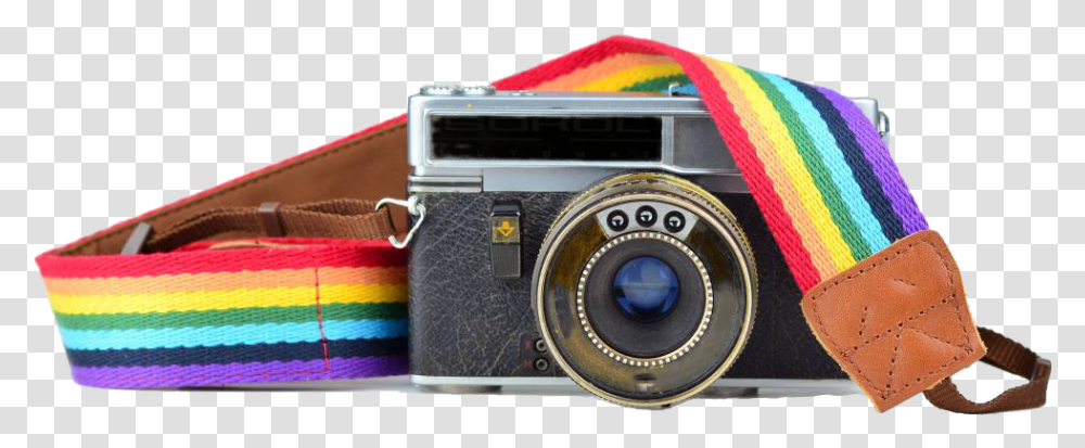 Rainbow Funky Camera Strap Mirrorless Interchangeable Lens Camera, Electronics, Digital Camera Transparent Png