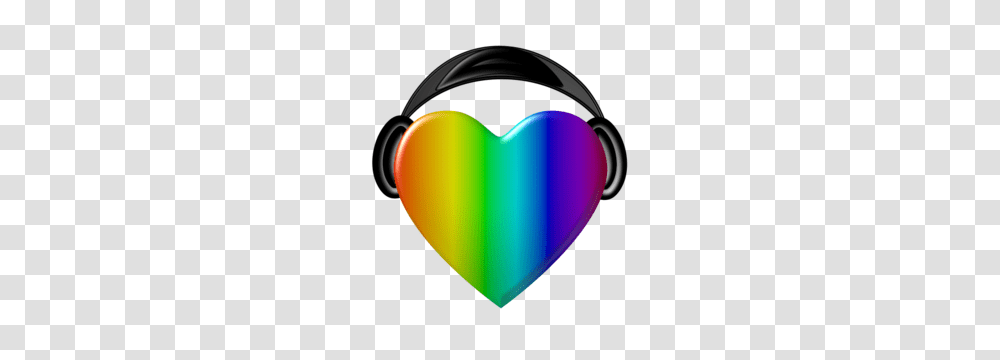 Rainbow Headphones Free Images, Heart, Balloon, Plectrum, Light Transparent Png